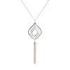 Female Geometric With Tassel Jewelry On The Neck Pendant Necklace Long Triple Chain Necklaces Dress for Womens Neck Collar