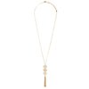 Female Geometric With Tassel Jewelry On The Neck Pendant Necklace Long Triple Chain Necklaces Dress for Womens Neck Collar