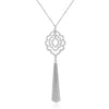Female Geometric With Tassel Jewelry On The Neck Pendant Necklace Long Triple Chain Necklaces Dress for Womens Neck Collar