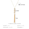 Female Geometric With Tassel Jewelry On The Neck Pendant Necklace Long Triple Chain Necklaces Dress for Womens Neck Collar