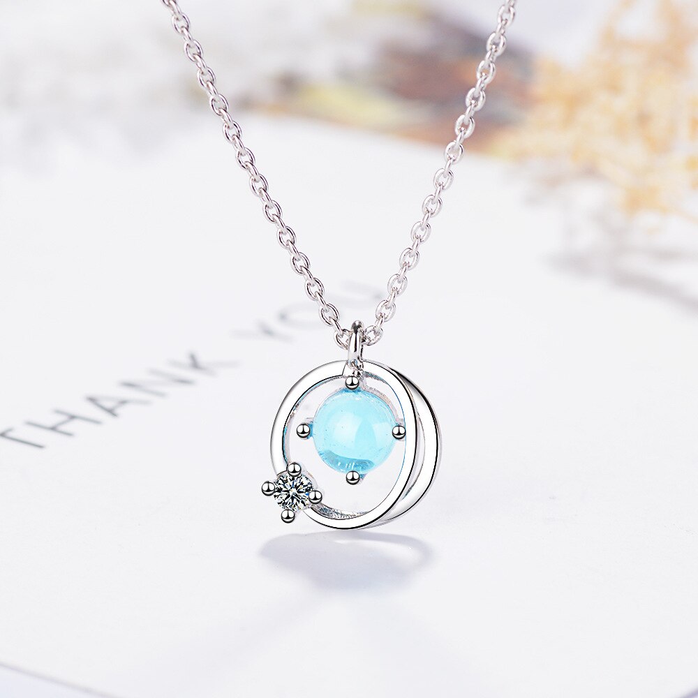 Female Star Pendants And Necklaces For Women 925 Stamp Silver Color Wedding Party Jewelry Gifts  GaaBou
