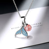 Female Strawberry Crystal Necklace Pendant 925 Stamp Aesthetic Chain  Quality Fine Jewelry for women Accessories