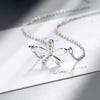 Female Zircon Flower Pendants And Necklaces For Women 925 Stamp Silver Color Lucky Wedding Party Jewelry Gift