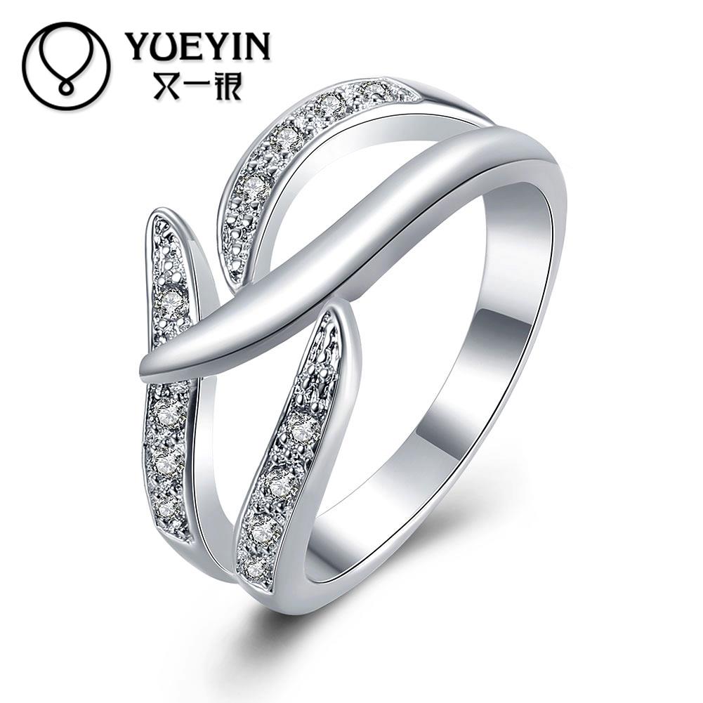 Female jewelry silver plated wedding rings Engagement jewelry bague femme Classic Never fade Original designs ladies rings