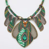 Female vintage choker pendants&necklaces big boho necklaces ethnic bohemian jewelry statement tribal orange