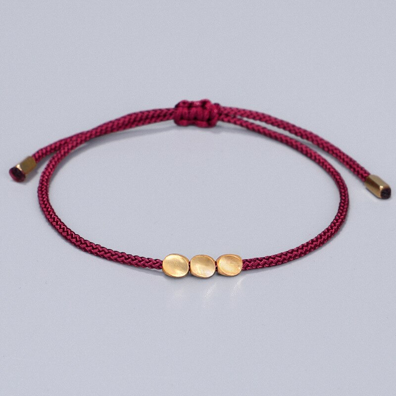 Feng Shui Lucky Bracelets Buddhism Red String Wax Thread wrist Bracelet Friendship Yoga Prayer Unique Gift Chinese  Jewelry
