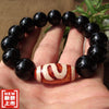 Fengshui Protection Natural Stone Money Hook Dzi bead Genuine Amulet Talisman Bracelet Antique Carnelian Old Nepal Zee Black