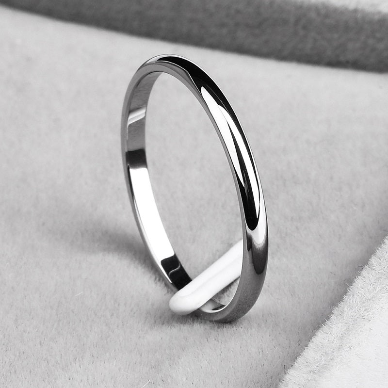 2mm titanium steel tricolor combination ring simple smooth fashion ring for a woman or man wedding gift