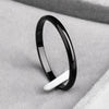 2mm titanium steel tricolor combination ring simple smooth fashion ring for a woman or man wedding gift