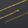 Figaro Chain Necklace Women Gold  Color Female Male Long Necklace Stainless Steel Classic Choker Chains Jewerly