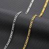 Figaro Chain Necklace Women Gold  Color Female Male Long Necklace Stainless Steel Classic Choker Chains Jewerly