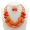 2020 acrylic long tassels collar choker necklace vintage big bead statement necklace women Jewelry