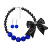 2020 new brand Fashion big beads collar Choker Necklace Boho bow resin Maxi statement Necklace Women Jewelry