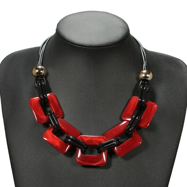 Find Me Power Leather Cord Statement Necklace & Pendants Vintage Weaving Collar Choker Necklace For Women Jewelry