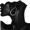 Fine 18K gold plated 925 Sterling Silver oval Rope 4.4cm hoop earrings for woman party Jewelry Wedding Christmas Gifts