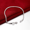 Fine 3MM Snake bone chain 925 sterling Silver Bracelets necklaces for men women designer jewelry sets wedding party Gift