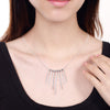 Fine 925 Stamped Silver Charms five pillars necklaces for women party wedding Jewelry Christmas gifts