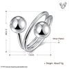 Fine 925 Sterling Silver Round beads Rings For Women Party wedding accessories designer jewelry Holiday gifts