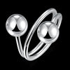 Fine 925 Sterling Silver Round beads Rings For Women Party wedding accessories designer jewelry Holiday gifts