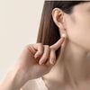 Fine 925 Sterling silver classic crystal pearl earrings for women designer jewelry party wedding holiday gifts