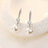 Fine 925 Sterling silver classic crystal pearl earrings for women designer jewelry party wedding holiday gifts