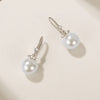 Fine 925 Sterling silver classic crystal pearl earrings for women designer jewelry party wedding holiday gifts