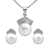 Fine 925 Sterling silver pearls jewelry sets 8-9.5mm AAA Natural pearls necklace earring Original H&Y Brand Promotion