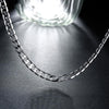 Fine 925 silver 6MM geometry Chain Bracelets necklaces for women man designer party wedding jewelry sets gifts