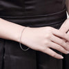 Fine 925 sterling Silver fine Simple circle bangle bracelet for woman Party wedding Jewelry Christmas gifts