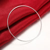 Fine 925 sterling Silver fine Simple circle bangle bracelet for woman Party wedding Jewelry Christmas gifts