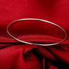 Fine 925 sterling Silver fine Simple circle bangle bracelet for woman Party wedding Jewelry Christmas gifts