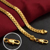 Fine 925 sterling silver 18K gold 5MM chain bracelets neckalce for women men wedding accessories jewelry sets