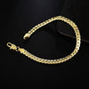 Fine 925 sterling silver 18K gold 5MM chain bracelets neckalce for women men wedding accessories jewelry sets