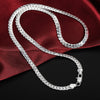 Fine 925 sterling silver 18K gold 5MM chain bracelets neckalce for women men wedding accessories jewelry sets