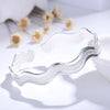 Fine 925 sterling silver original Frosted wave Star River bracelets adjustable Bangles for women jewelry party wedding