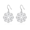 Fine Charms 925 Stamped Silver Carved Earrings for Women wedding Party  noble Jewelry Holiday gifts