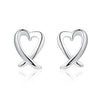 Fine Charms 925 Sterling Silver romantic heart stud Earrings for Women Holiday gifts classic party Jewelry