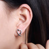 Fine Charms 925 Sterling Silver romantic heart stud Earrings for Women Holiday gifts classic party Jewelry
