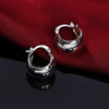 Fine Charms 925 Sterling Silver Smooth round Earrings for Women Holiday gifts classic party wedding Jewelry