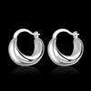 Fine Charms 925 Sterling Silver Smooth round Earrings for Women Holiday gifts classic party wedding Jewelry