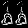 Fine Charms 925 Sterling Silver romantic love heart Earrings for Women party wedding Jewelry Pretty Couple gifts