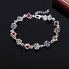 Fine Colored zircon lattice 925 sterling silver Bracelets for woman  designer jewelry Wedding party gifts temperament
