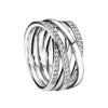 Fine Detail Authentic 925 Sterling Silver Ring Openwork Eternity Entwined CZ Rings For Women Wedding Jewelry Party Gift YRI121