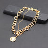 Fine Chain Necklace Thick Chain Necklace Double Personality Chain Hip-hop Neck Short Clavicle Chain Women