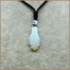 Fine Jewelry 50mm Natural Crystal Stone Blue Figure Palm Pendant Trendy Rope Chain Women Men Unisex Necklaces Bag Kolye Bayan