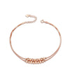Fine Jewelry 925 Sterling Silver Bracelets for Women Fine Jewelry Round Beads Box Link Chain Bracelets & Bangles Lovers Gifts