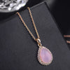 Fine Jewelry Accessory High-grade temperament Chalcedony Necklace Crystal from Austrian For Woman Name Necklace Charm