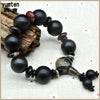 Fine Jewelry Natural Agate Stone Beads Unisex Strand Bracelets New Crystal Charm Bangle Agate Bracelets Pulseira Masculina Amber