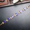 Fine Jewelry Real 18K Rose Gold AU750 G18K 100% Natural Tanzania Tanzanite Gemstones Jewellery Bracelets for women Fine Bracelet