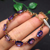 Fine Jewelry Real 18K Rose Gold AU750 G18K 100% Natural Tanzania Tanzanite Gemstones Jewellery Bracelets for women Fine Bracelet